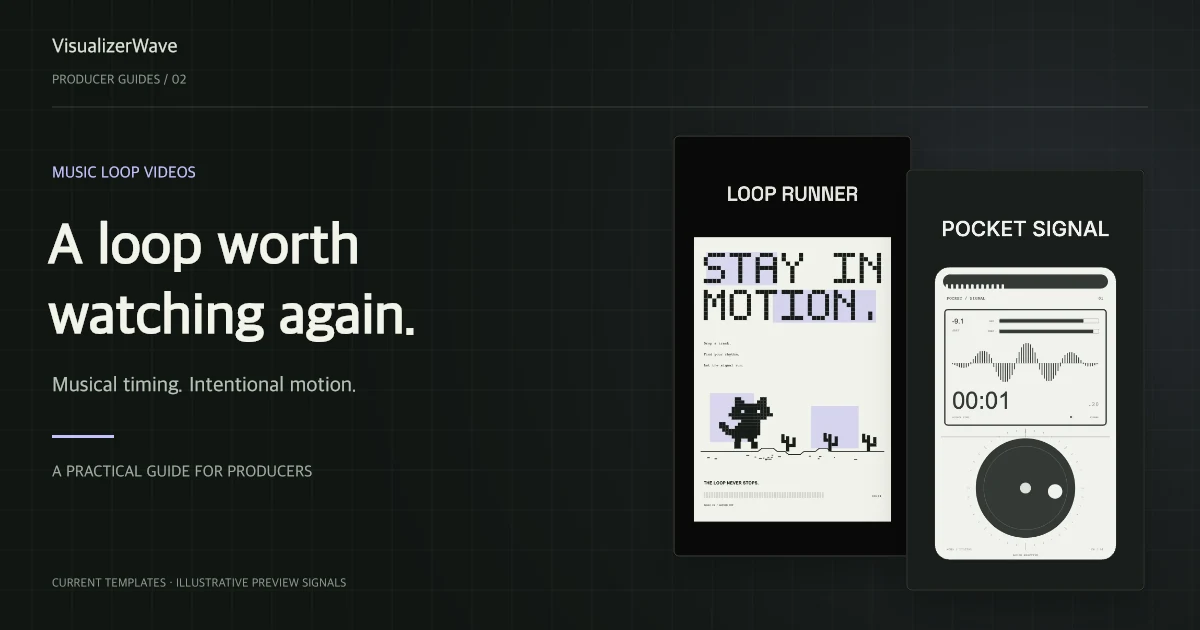 Loop Runner and Pocket Signal templates for music loop videos