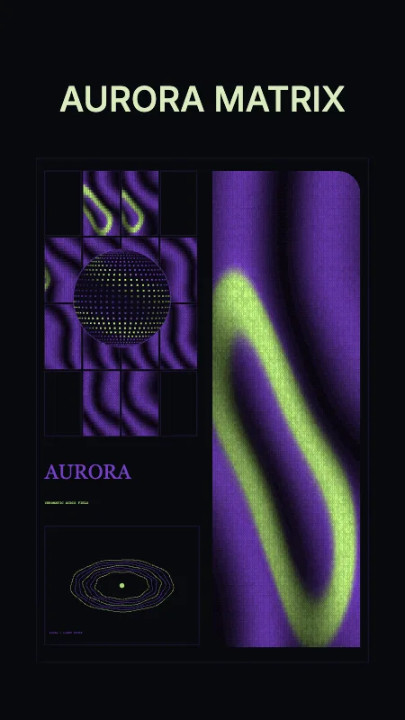 Aurora Matrix, a portrait audio only visualizer